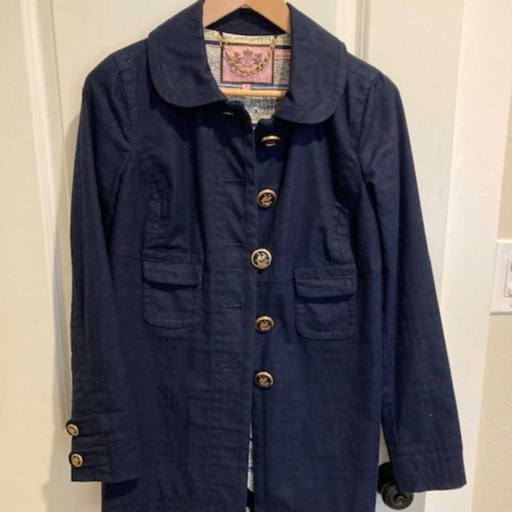 Juicy Couture jacket - navy, cotton blend size S